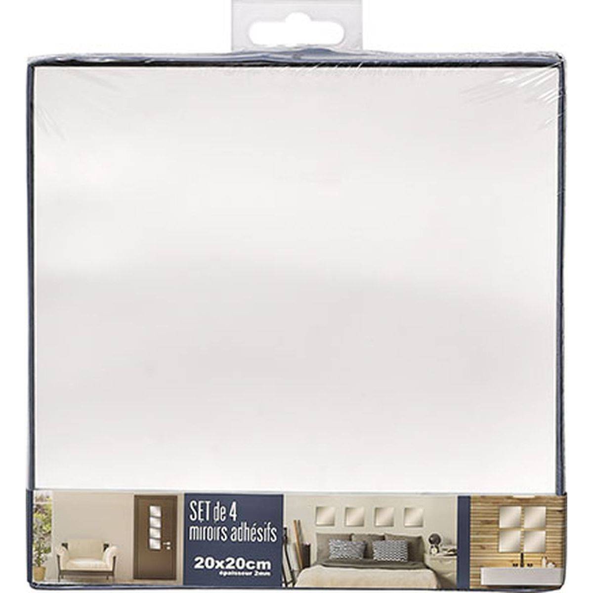 Tendance - Set aus 4 spiegeln, quadratisch 20x20cm 2mm - uni