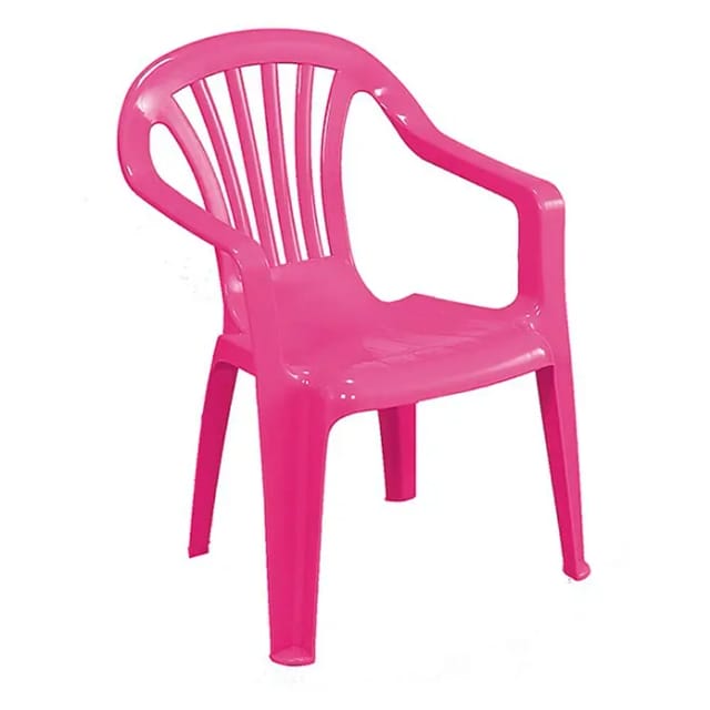 Kindersessel pink Vollkunststoff, Monoblock, stapelbar