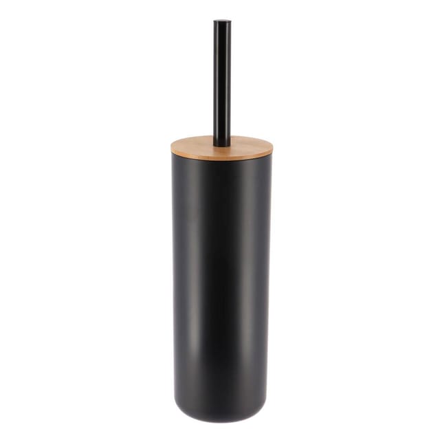 Tendance - Ps wc bürste mit deckel bambus - schwarz bambus