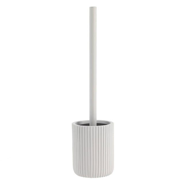 Gestreifte polyresin-wc-bürste - weiss Tendance