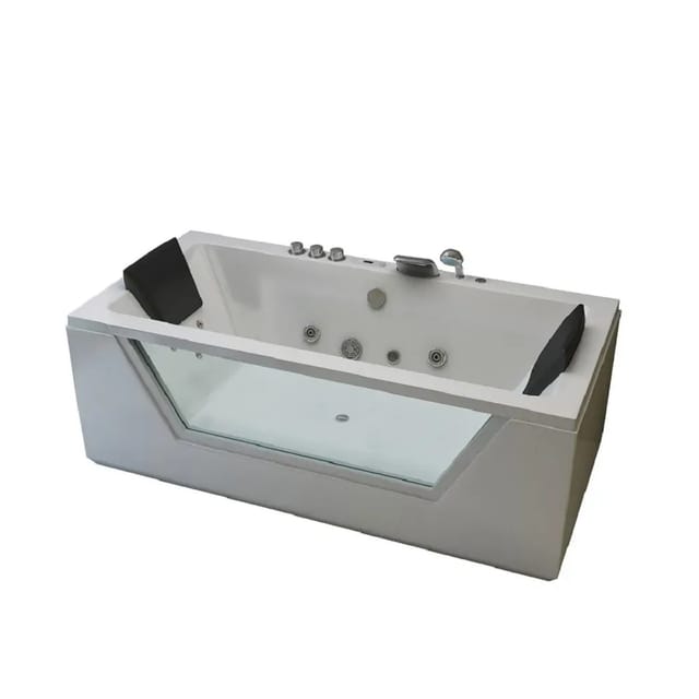 Whirlpool Spa Whirlwanne Badewanne weiss Vollausstattung Heizung Ozon led 185 x 90 cm