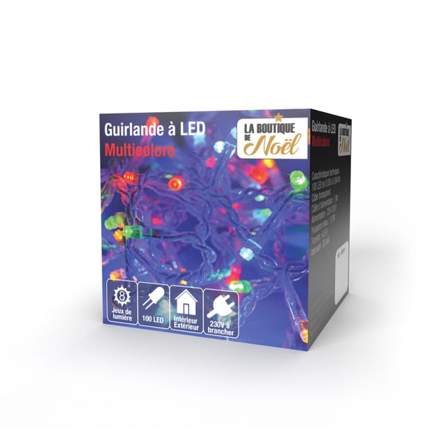 Fééric Lights And Christmas - Dekorative 100 led Weihnachtsbeleuchtung, mehrfarbig