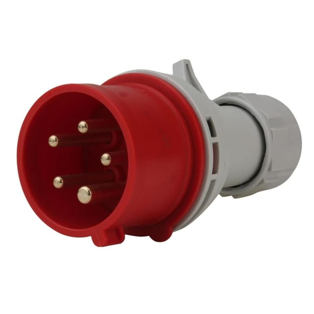 Pce CEE-Stecker 5-polig 16A rot Adapterstecker