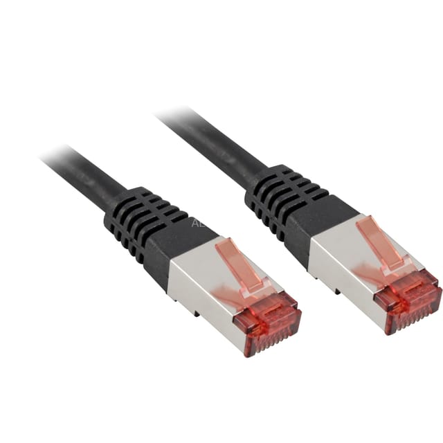 GOOBAY CAT.6 Netzwerkkabel, S/FTP, PIMF, CU, LSZH, schwarz, 0,5 m