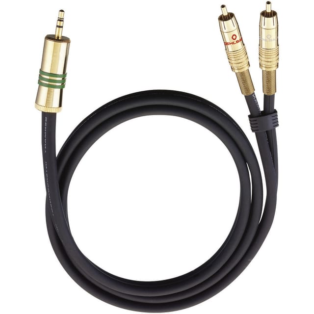 2056 Cinch / Klinke Audio Anschlusskabel [2x Cinch-Stecker - 1x Klinkenstecker 3.5 mm] 1.00 - Oehlbach