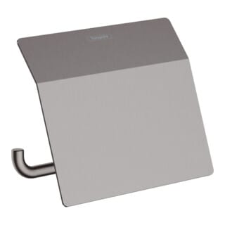 Hansgrohe - AddStoris - Papierrollenhalter mit Deckel, Chrom schwarz gebürstet 41753340