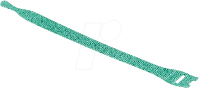 Hellermanntyton - Satz von 10 wiederverwendbaren, selbstklebenden Textilbändern grün 200x12,5mm