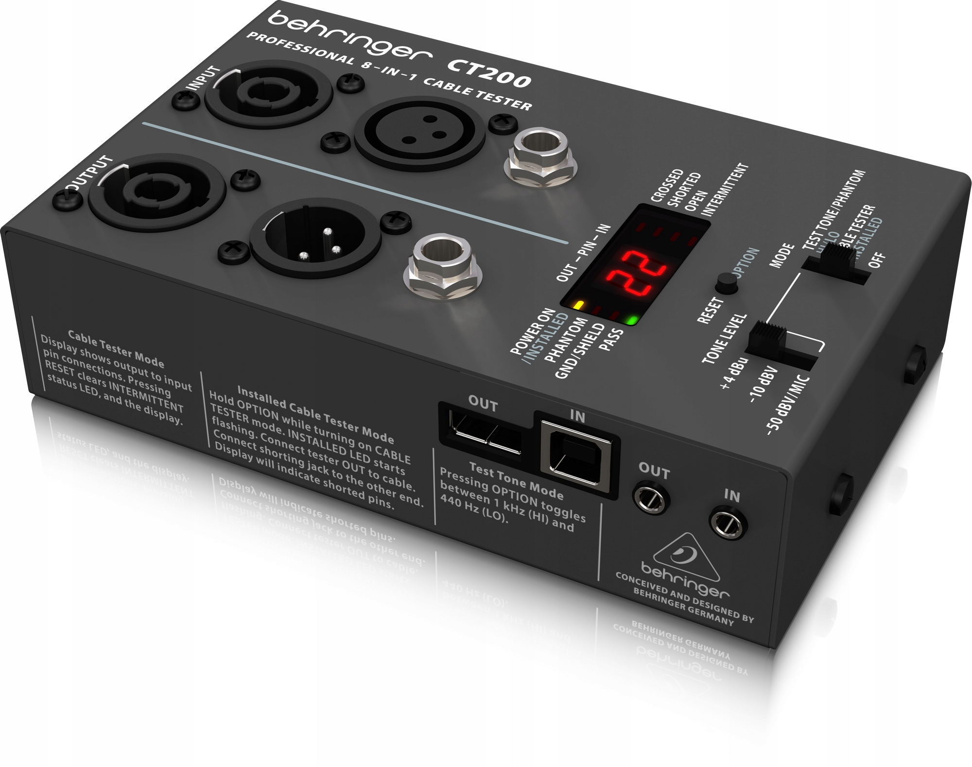 Behringer Ct200 - Mikroprozessor-kabeltester