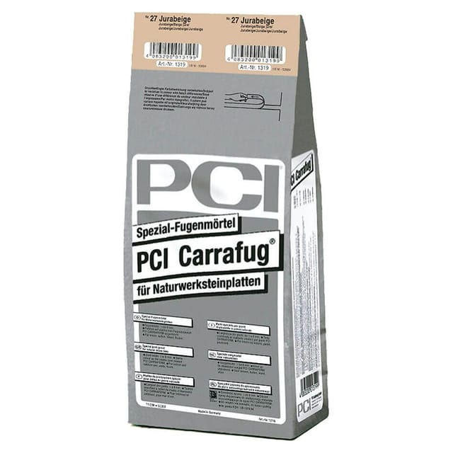 PCI Carrafug Spezial Fugenmörtel für Naturwerksteinplatten 5kg Nr. 25 carraraweiß