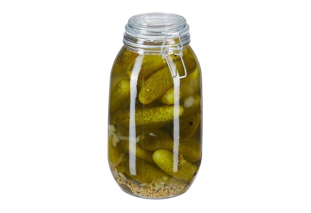 Relaxdays Einmachglas, 3 Liter, mit Deckel & Bügelverschluss, Einkochen & Aufbewahren, Bowle, Vorratsglas, transparent