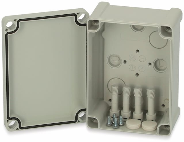 Fibox - ta 131007 Wand-Gehäuse 130 x 95 x 65 abs Lichtgrau (ral 7035) 1 St.