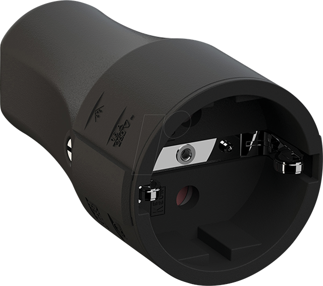 Bachmann - 960.103 Schutzkontaktkupplung Polypropylen 250 v Schwarz IP20