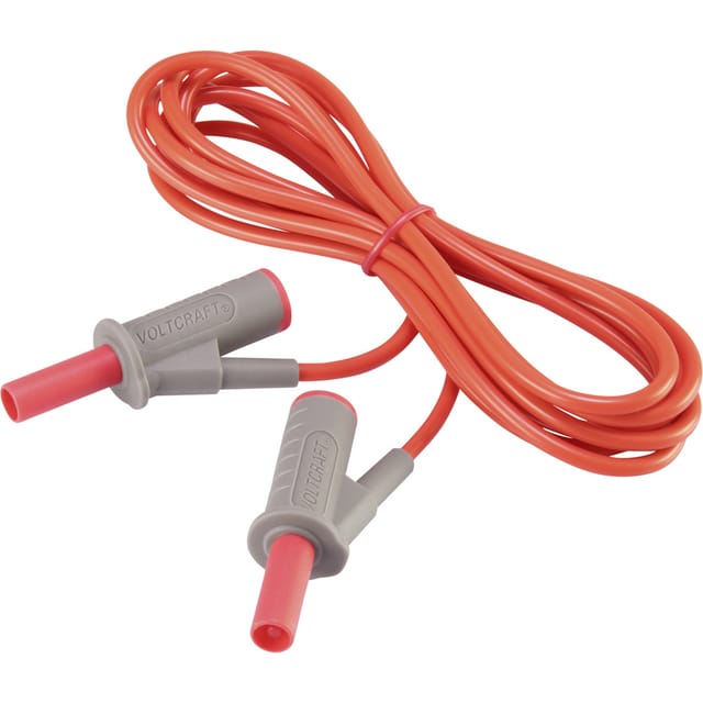 MSB-501 Sicherheits-Messleitung Lamellenstecker 4 mm Lamellenstecker 4 mm 2.00 m Rot 1 St. - Voltcraft