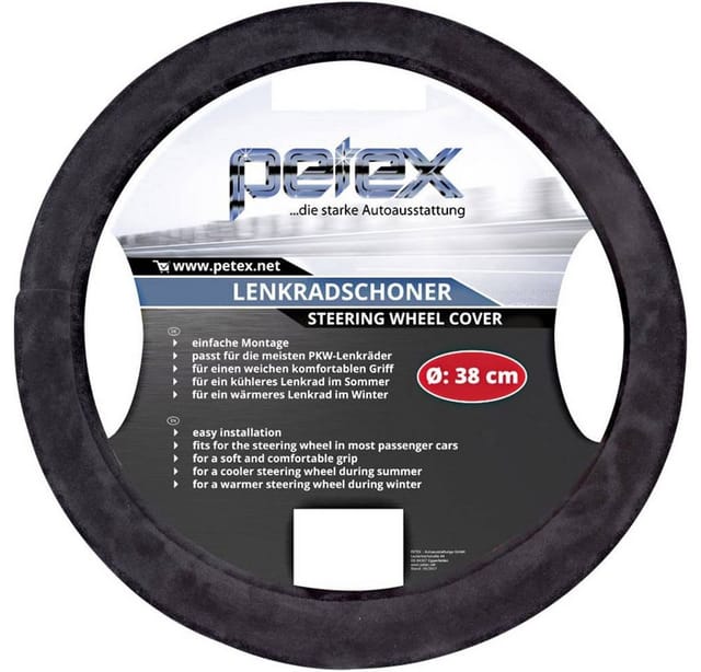 Design 1108 Lenkradbezug Schwarz 36 - 38 cm - Petex