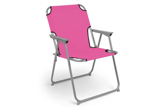 Spetebo - Klassischer Piccolo Klappstuhl - pink - Campingstuhl Angelstuhl Faltstuhl klappbar