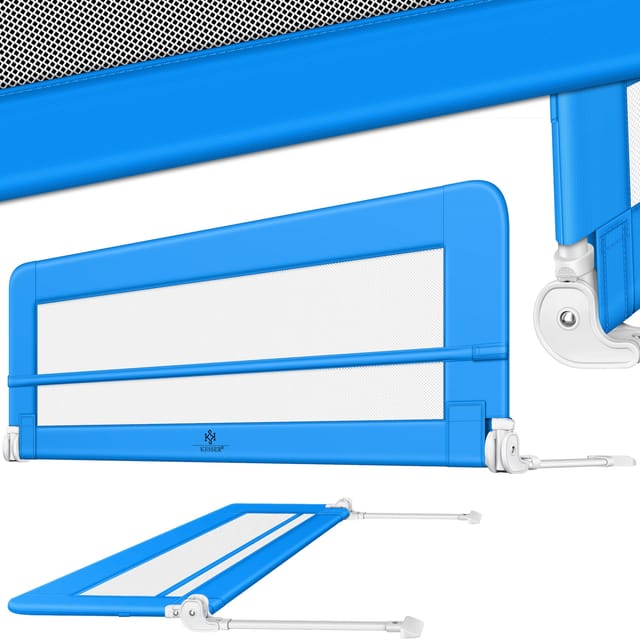 KESSER® Bettgitter Bettschutzgitter Kinderbettgitter für Kinder Babybettgitter Kinderbettschutzgitter Blau / 200cm