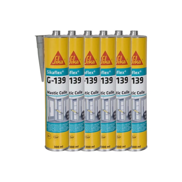 Sika - 6er-Set schnellhärtender Klebemörtel flex g 139 - Betongrau - 300ml