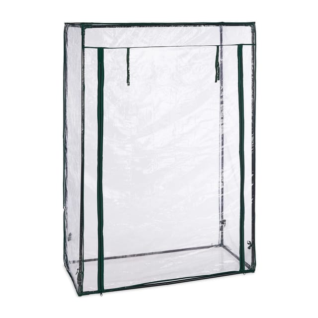 Relaxdays - Tomatengewächshaus, Stahl & PVC-Folie, hbt: 150 x 100 x 50 cm, Foliengewächshaus Garten & Balkon, transparent