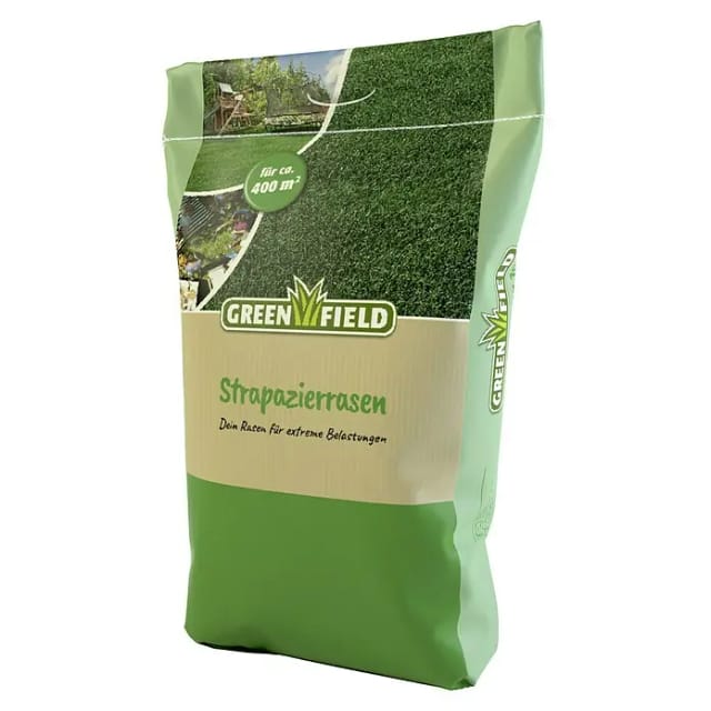 Greenfield Strapazierrasen 10 kg Rasensamen Sportrasen Grassamen Familienrasen