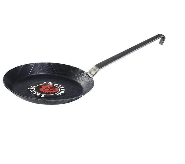Bratpfanne schmiedeeisern mit Hakenstiel Ø28cm schwarz