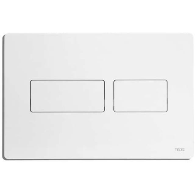 Tece - solid WC-Betätigungsplatte weiß glänzend für Zweimengentechnik 9240432