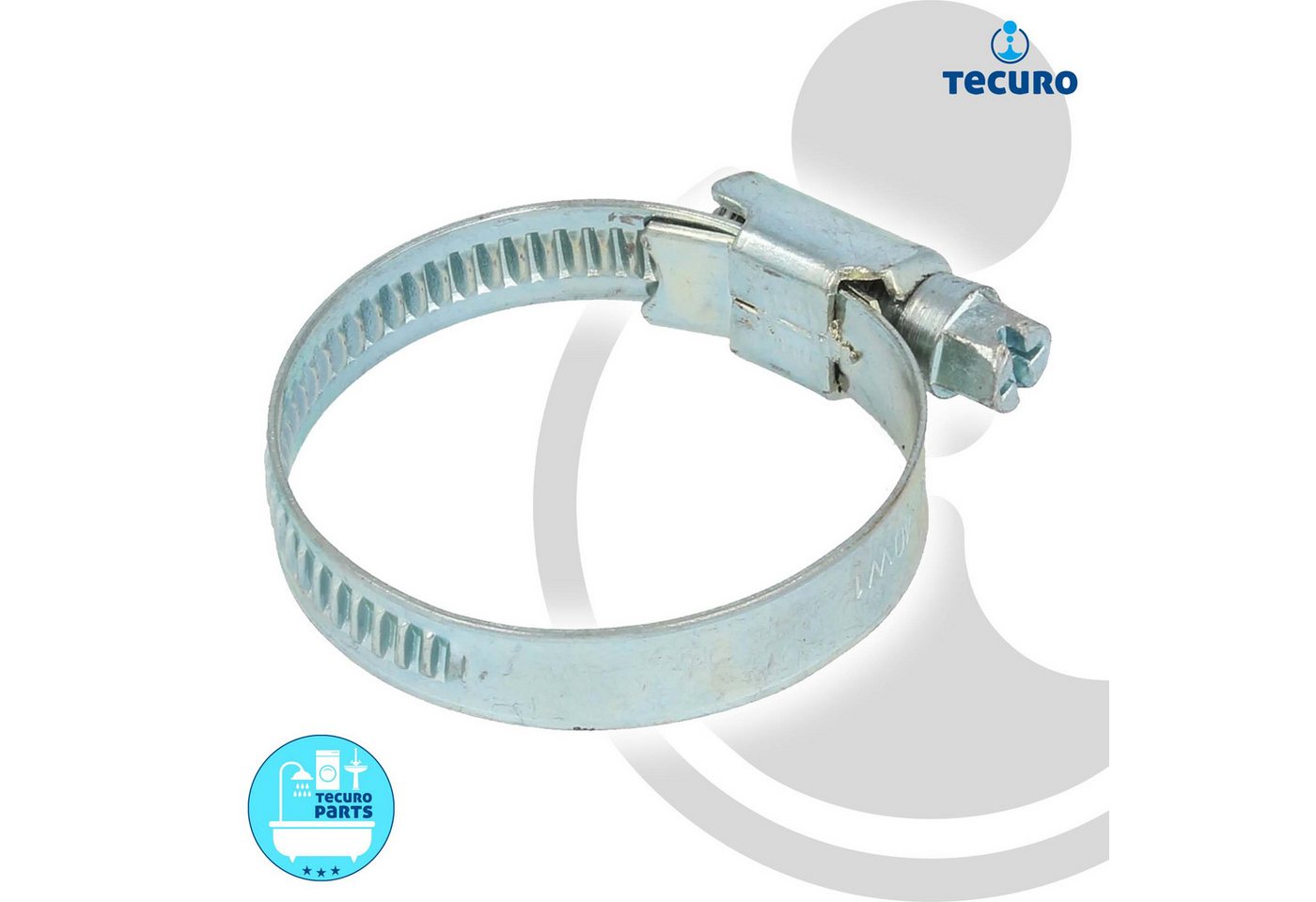 Tecuro - Schlauchschelle W1 16-27 mm, Bandbreite 9 mm, verzinkt Bild 3