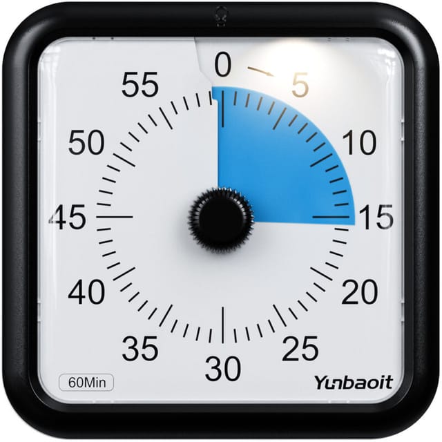 10 Cm Visueller Timer, 60-minuten-countdown-timer Mit Großem Bildschirm Für Kinder Und Erwachsene, Leiser Timer Für Küche, Schule, Büro, Batterie Im Lieferumfang Enthalten (blau)
