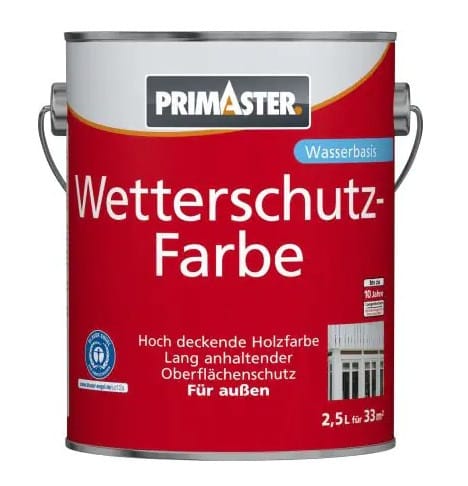 Wetterschutzfarbe 2,5 l dunkelbraun - Primaster