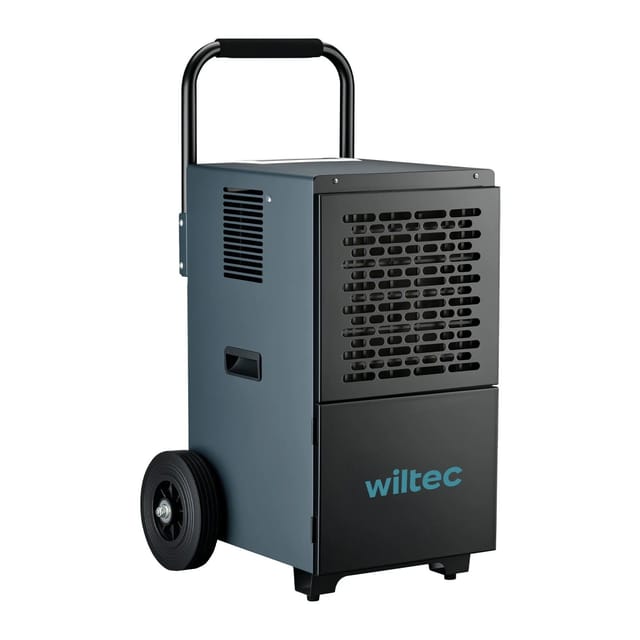 Wiltec - Bautrockner bis 50 l/Tag, Luftentfeuchter 650 w, Raumentfeuchter mit 7 l Tank, Raumtrockner mit 24h Timer, Entfeuchter für Wasserschaden