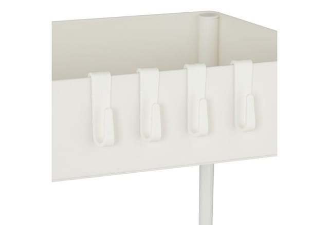 Rollwagen, 4 Ebenen, h x b x t: 93 x 40 x 22 cm, 4 Rollen, Badezimmer, Küche, schmaler Beistellwagen, weiß - Relaxdays