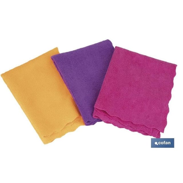 Packung mit 3 Mikrofasertüchern Modell Perky40x30cm