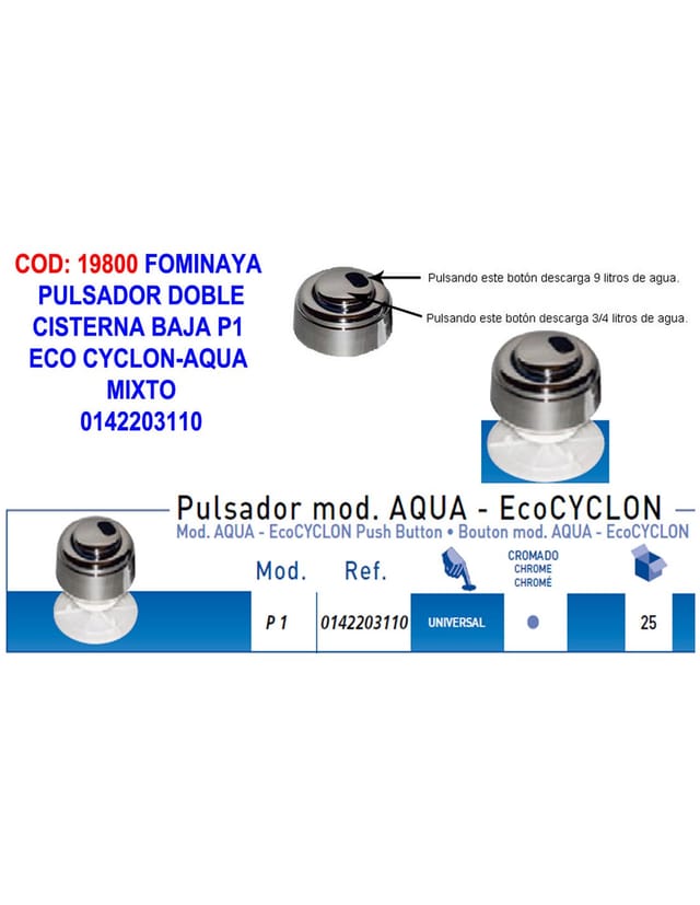 Fominaya Double Button 5G P1 Eco Cyclon-Aqua Mixed 0142203110
