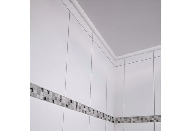 Marbet Design - Stuckleisten xps Styropor weiß 2 Meter Deckenleisten Wandleisten E-Leisten Modelle: E-1 / 22x22mm, 2 Meter / 1 Leiste
