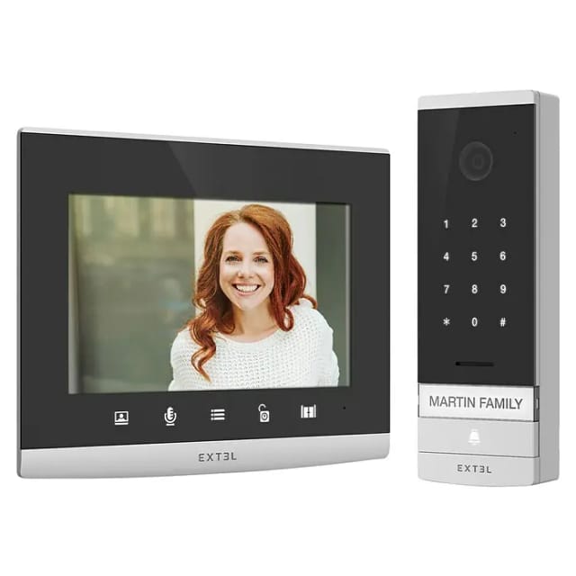 Extel - Verdrahtetes 7-Zoll-Bildtelefon mit integrierter Codetastatur - Connect