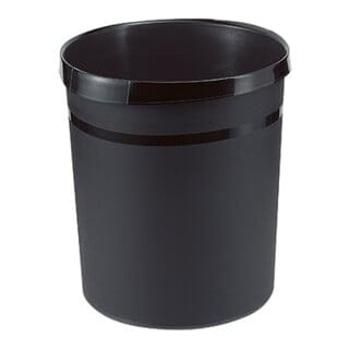 HAN - Papierkorb grip 31,2 x 35 cm (d. x h) 18l Polypropylen Farbe: schwarz 1 Sortierfach