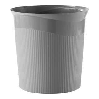 HAN - Papierkorb Re-LOOP 28,8 x 28,7 cm (d. x h) 13l Polypropylen 100 % recycelt Farbe: dunkelgrau 1 Sortierfach