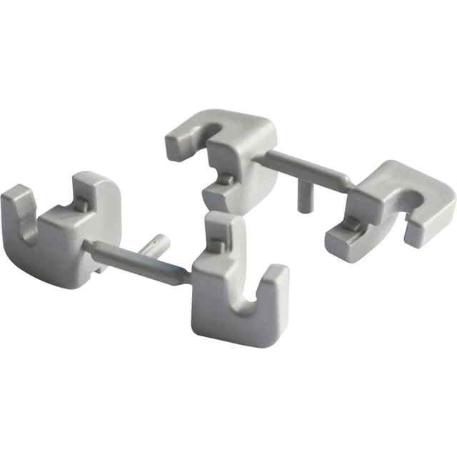 VS TAL Side Korb-Befestigungsclip für KB 150 mm Kunststoff verkehrsgrau 4 Stück