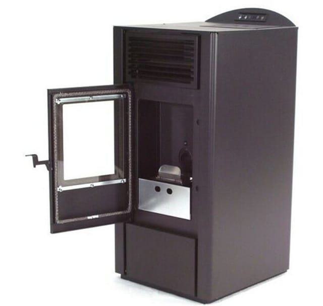 Apex - Pelletofen 9,5kW Pelletkamin Pelletheizung Kaminofen a+ Holzofen Glastür 56300