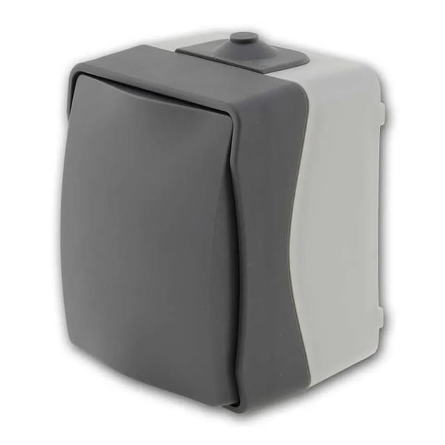 Nuqui Feuchtraum Wechsel-Schalter IP54, Aufputz, 250V/ 10A