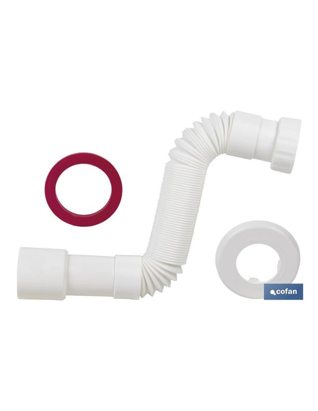 Weißer flexibler Schlauch 1 1/2 Ø40-50 300-720 mm