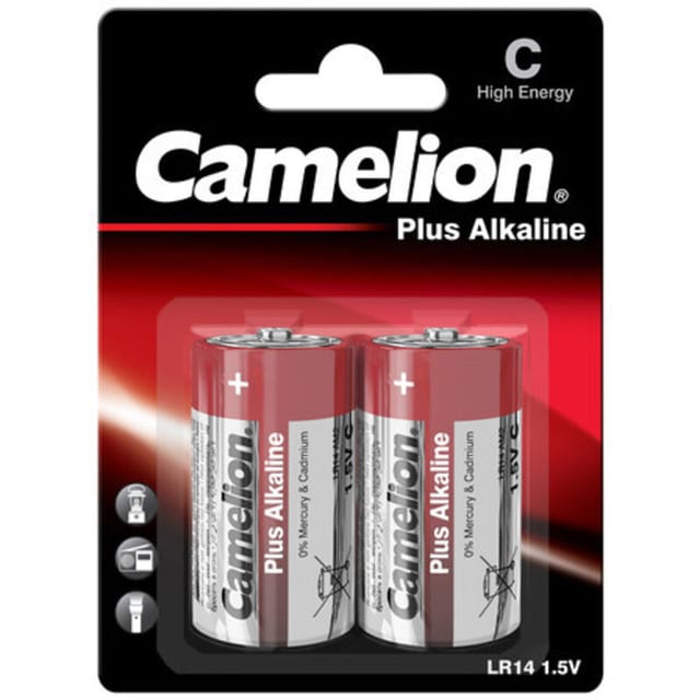 Baby-Batterie, Plus-Alkaline, LR14, 2 Stück - Camelion
