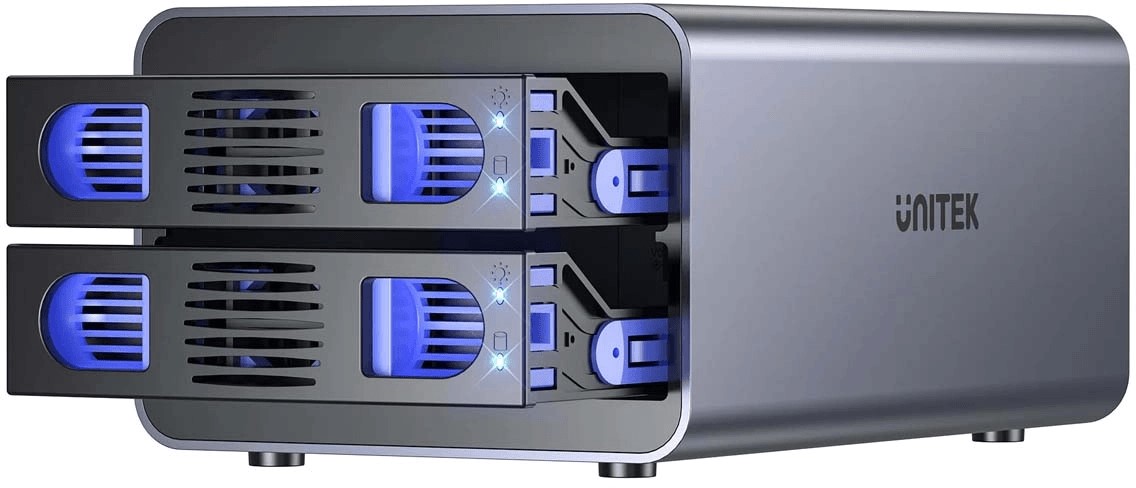 Unitek 2-bay Usb-c Raid Externes Festplattengehäuse Dockingstation (s1308c01-eu)