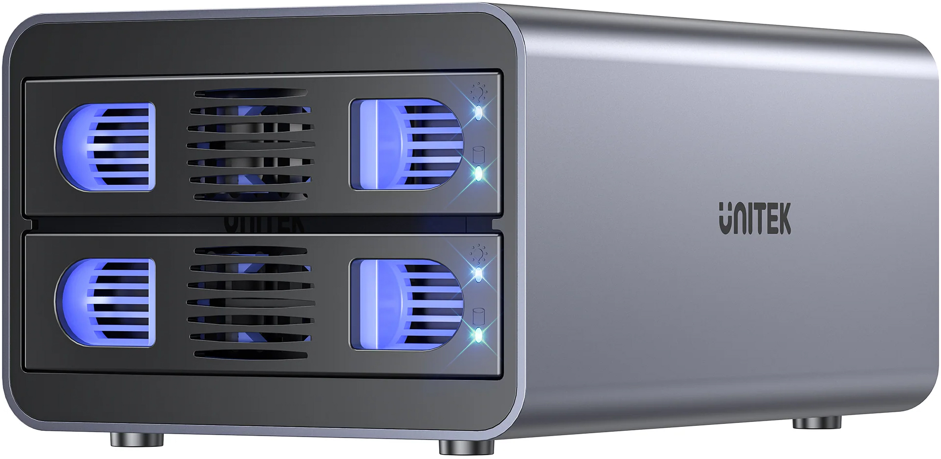 Unitek S1308a01-eu Externes Gehäuse Für Ssd/hdd 2 X Sata 2,5"/3,5