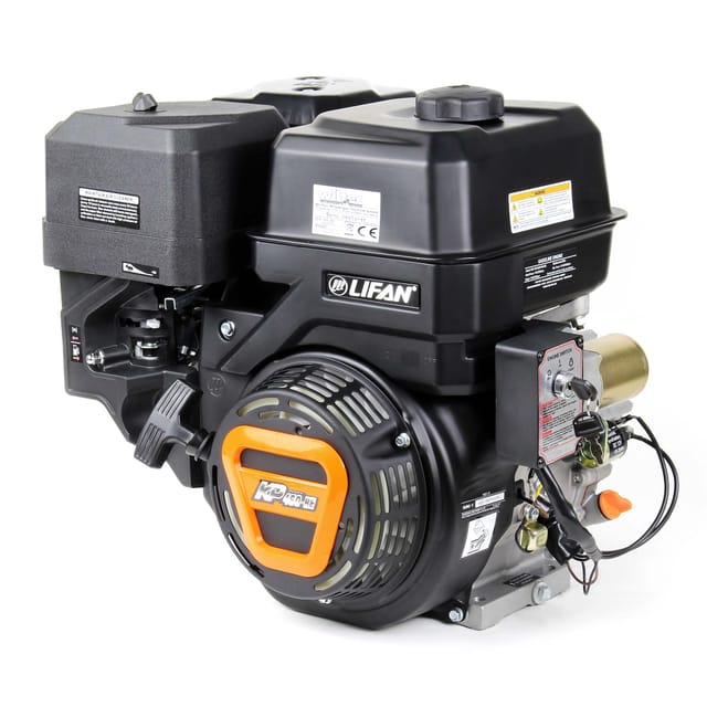 LIFAN KP460-RE E-Start Benzinmotor mit 16,3 PS Einzylinder für Rüttelplatten und Baumaschinen, luftgekühlter 4-Takt Motor mit 22 mm Kurbelwelle,