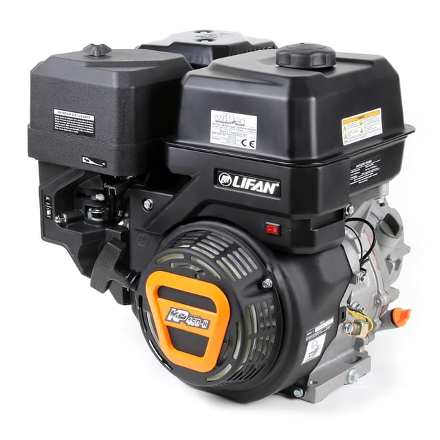 LIFAN KP460-R Benzinmotor mit 16,3 PS Einzylinder für Rüttelplatten und Baumaschinen, luftgekühlter 4-Takt Motor mit 22 mm Kurbelwelle,