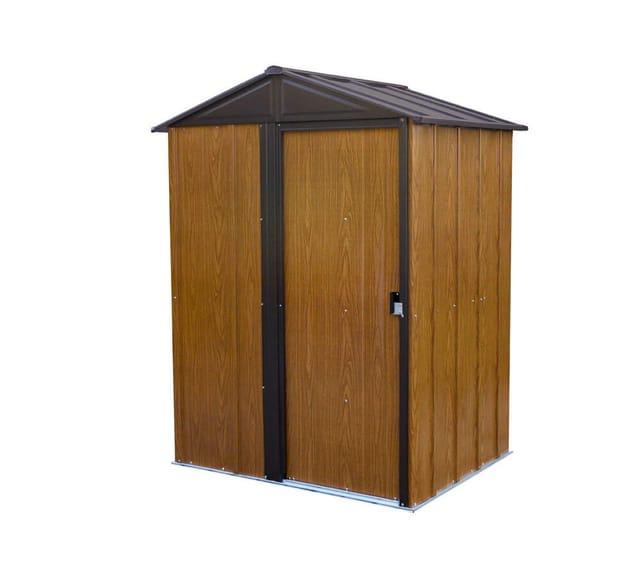 Spacemaker - Metall Gerätehaus Woodlake 54 Braun 122x151x198 cm