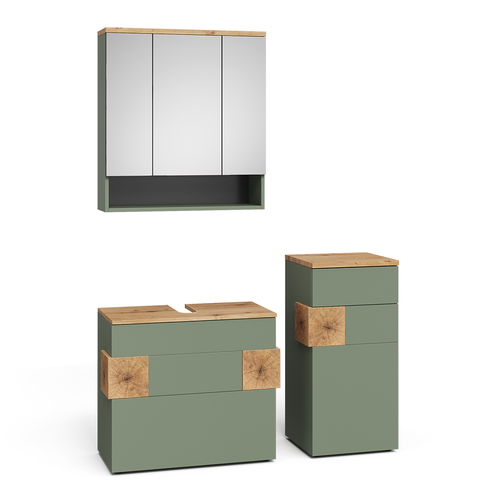 Badmöbel-set Eden, Grün, 3-teilig, Vicco