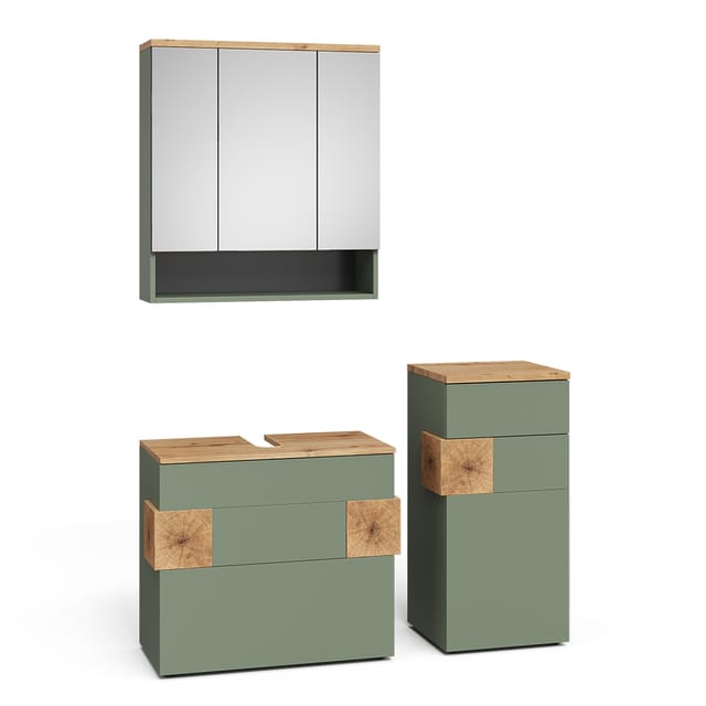 Badmöbel-set Eden, Grün, 3-teilig, Vicco