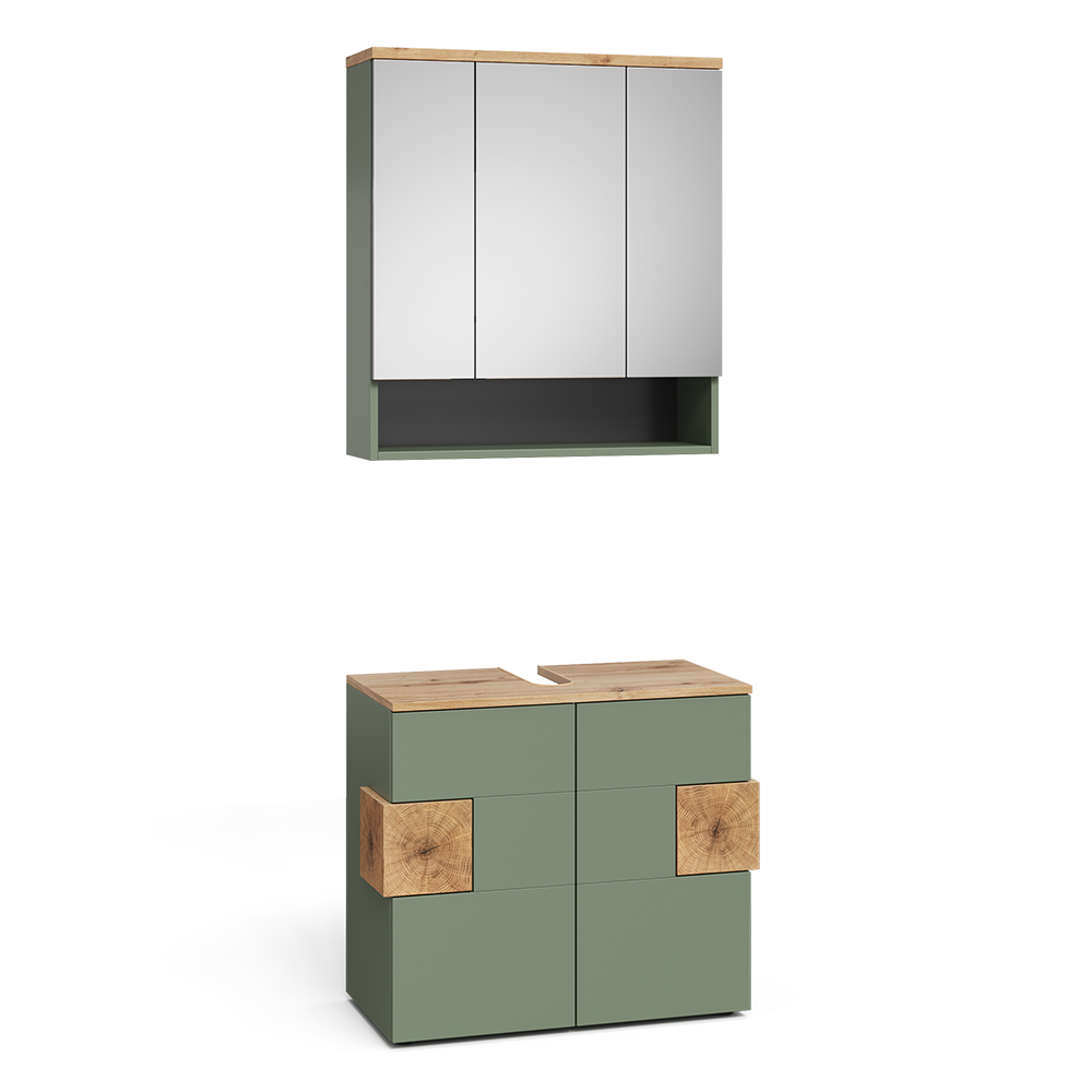 Badmöbel-set Eden, Grün, 2-teilig, Vicco