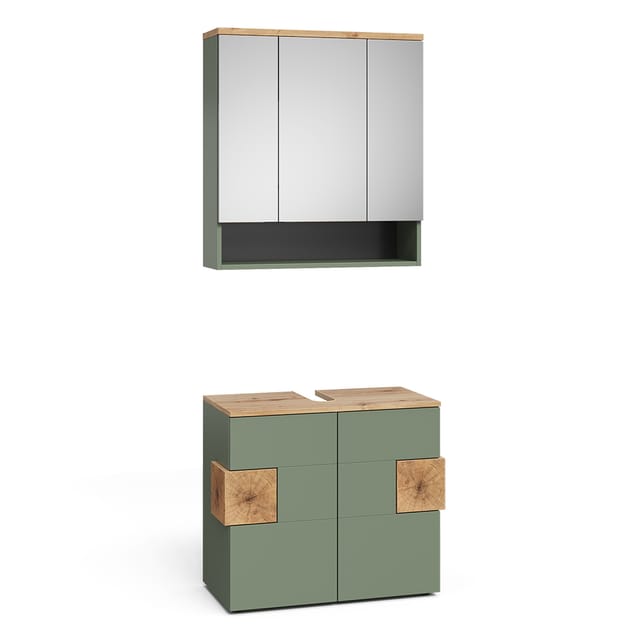 Badmöbel-set Eden, Grün, 2-teilig, Vicco